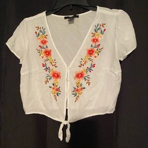 White floral shirt